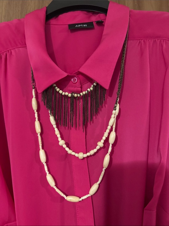 Jewelry - Layered Black and Cream Beaded Fringe Necklace